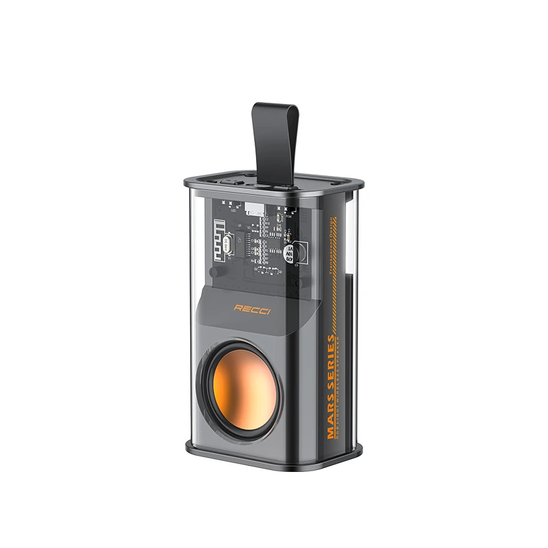Recci RSK-W30 Mars Serisi 500mAh RGB Işıklı Bluetooth 5.3 Hoparlör