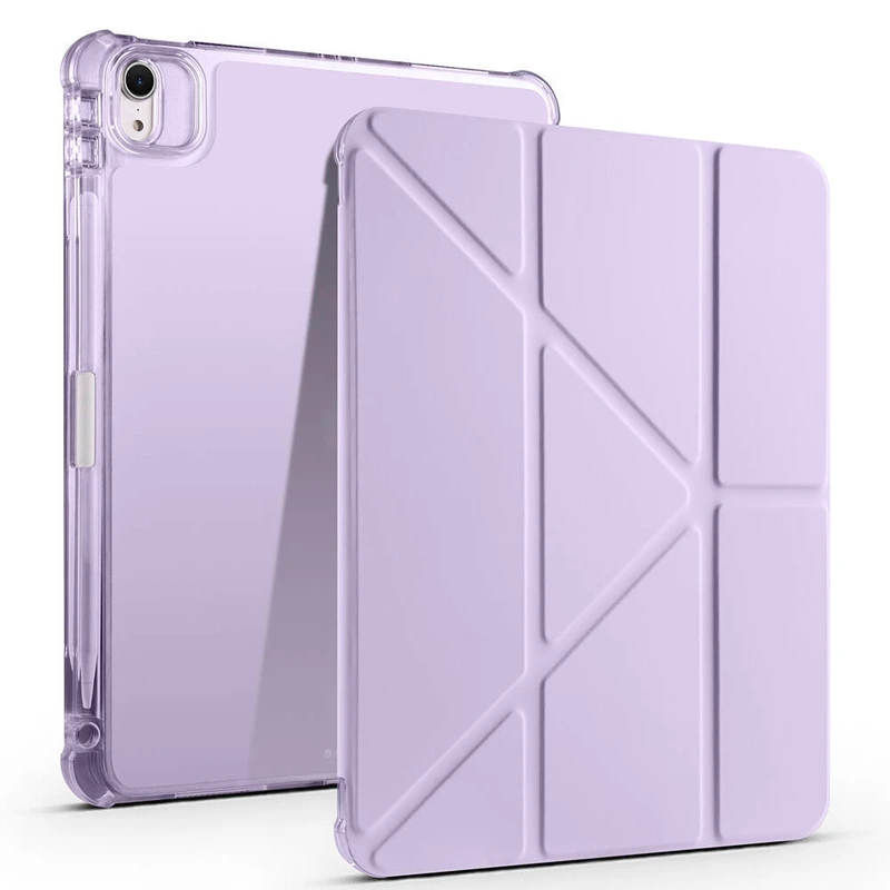 Zore Tri Folding Apple iPad Air 11 2025 M3 Kalem Bölmeli Standlı Lila Kılıf