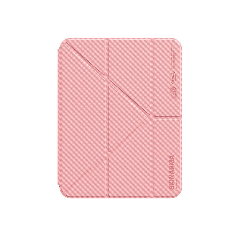 Skinarma Zeta Apple iPad Air 11 2024 Kalemlikli Standlı Magnetik Arkası Şeffaf Pembe Kılıf
