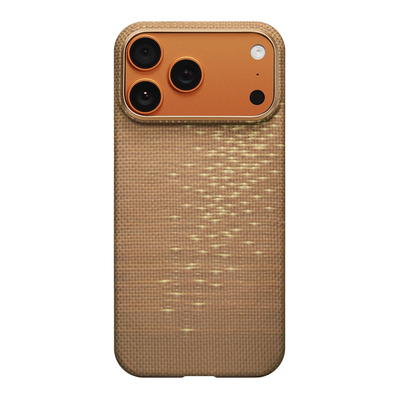 Pitaka Apple iPhone 17 Pro Max Glints of Gold Ultra İnce Aramid Fiber Kılıf