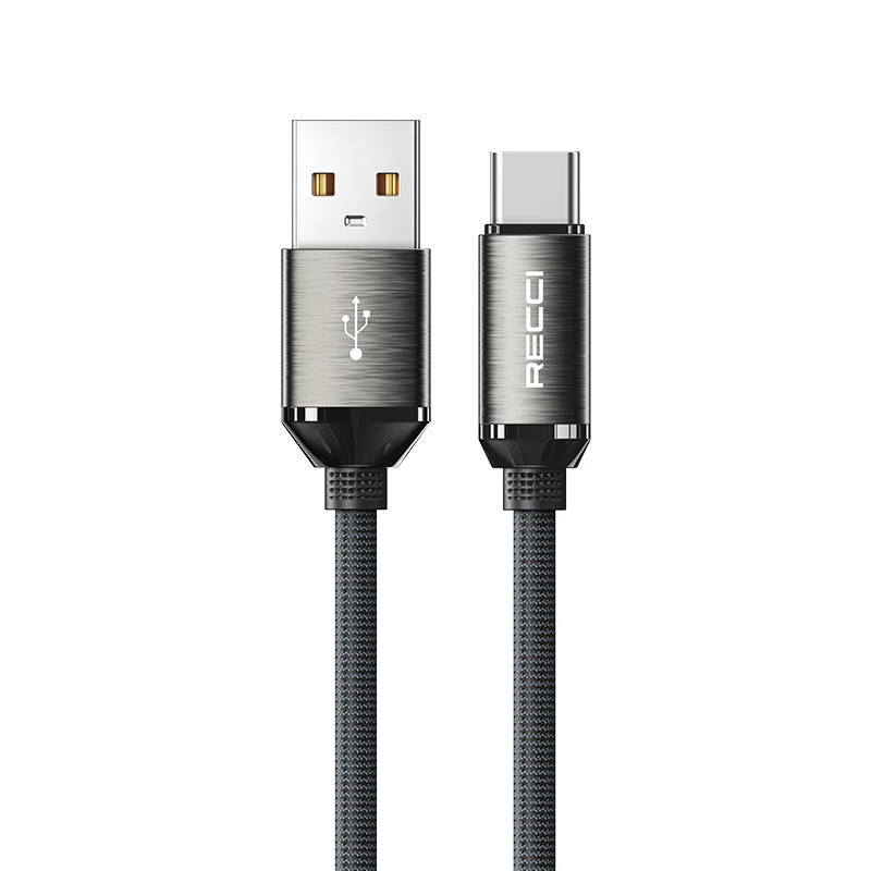 Recci RS35C USB-A to Type-C 1m Örgülü Şarj Kablosu