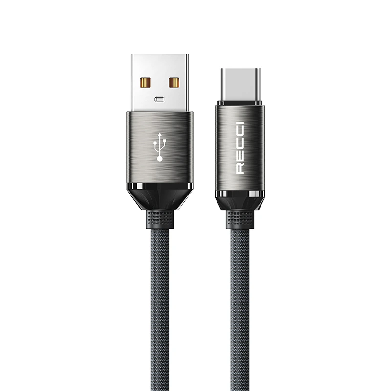 Recci RS35C USB-A to Type-C 1m Örgülü Şarj Kablosu