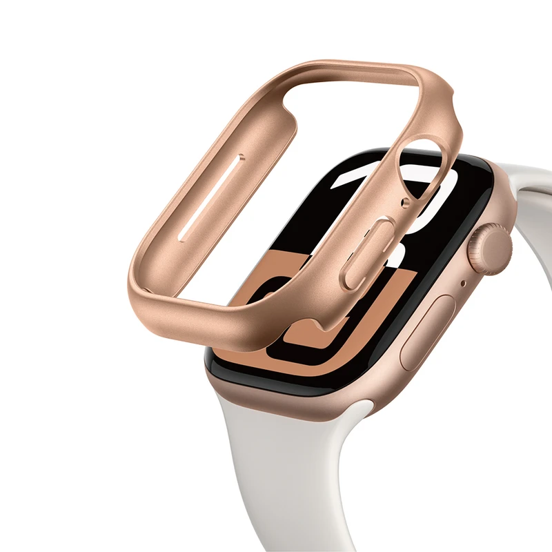 AmazingThing Minimal FullGuard Apple Watch Series 10 46mm Altın Kasa Koruyucu