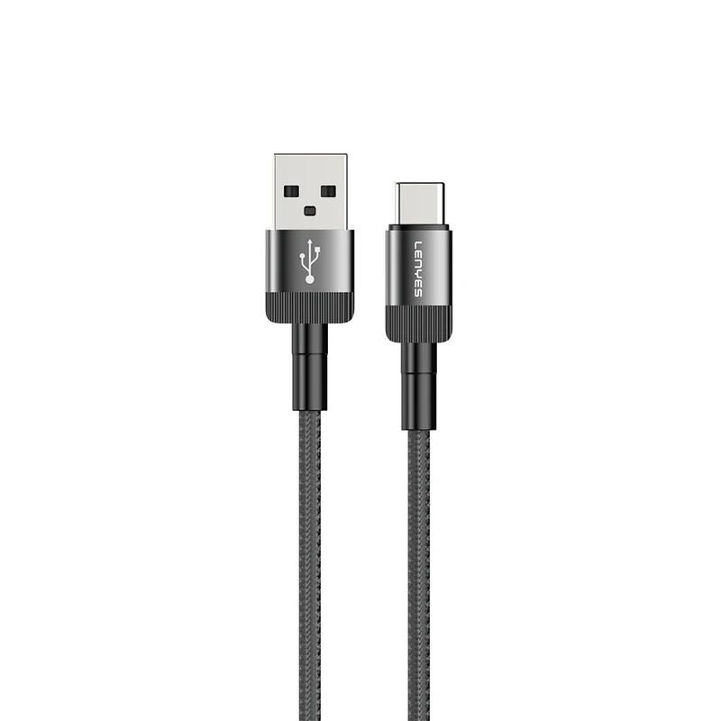 Lenyes LC546 USB-A to Type-C 12W 1m Örgü Şarj Kablosu