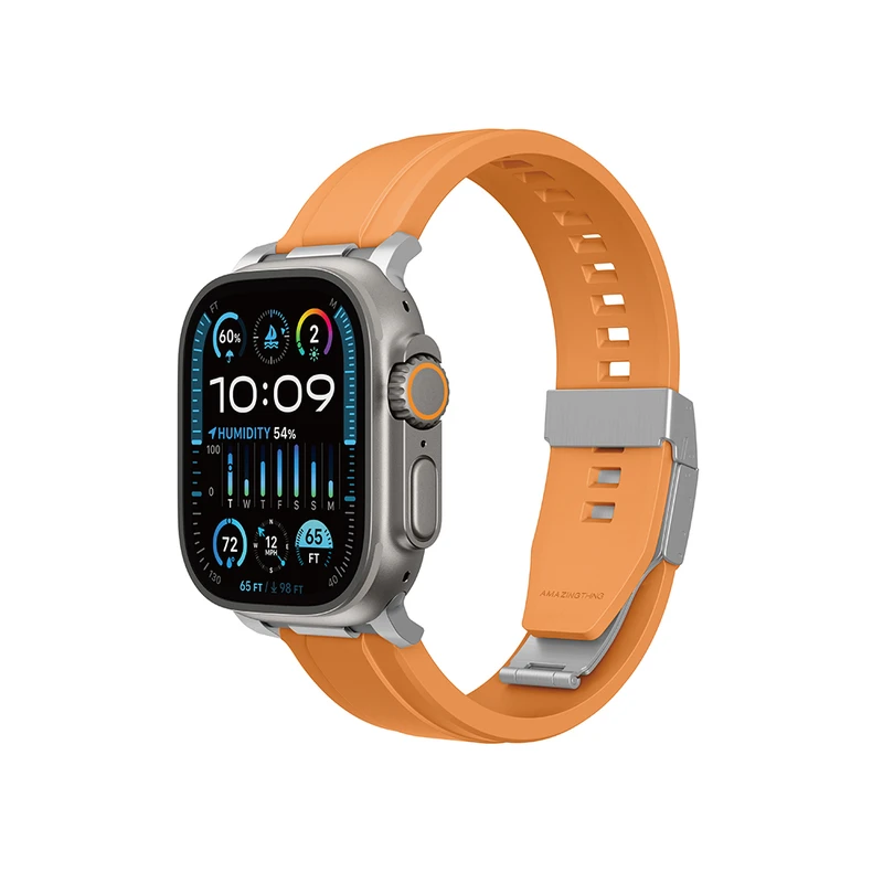 Amazingthing  Apple Watch buckle strap Titan Chrono orange 49-46-45-44-42mm