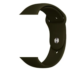 Zore Apple Watch 44-45-46-49mm Koyu Haki Yeşil Silikon Kordon