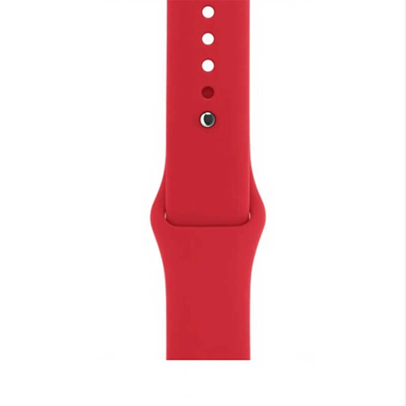 Zore Apple Watch Series 10 44-45-46-49mm Kırmızı Silikon Kordon