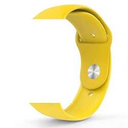 Zore Apple Watch Series 10 42-44-46-49mm Sarı Silikon Kordon