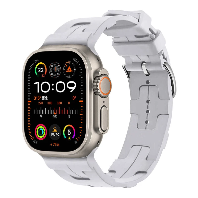Zore Apple Watch 42-44-46-49mm Gri Silikon Kordon