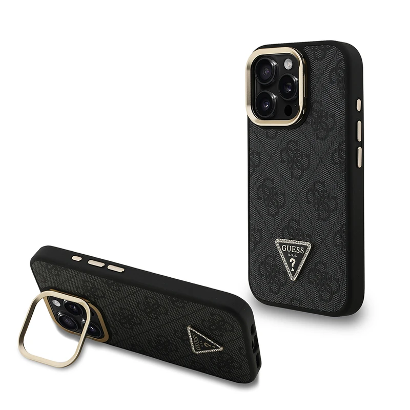 Guess  Iphone 15 pro max  case with Camera stand Black