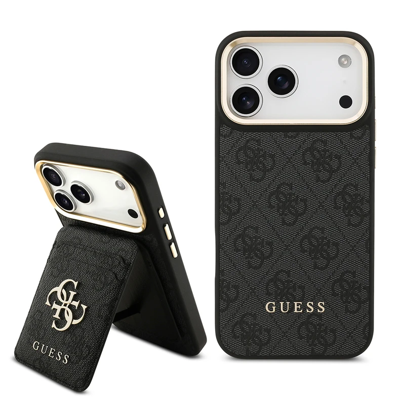 Guess Apple iPhone 17 Pro Max Kart Bölmeli Siyah Kılıf