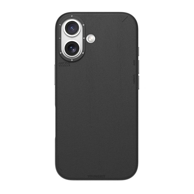 Youngkit iPhone 17 Tech Fashion Serisi Mat Deri Desenli MagSafe Kılıf