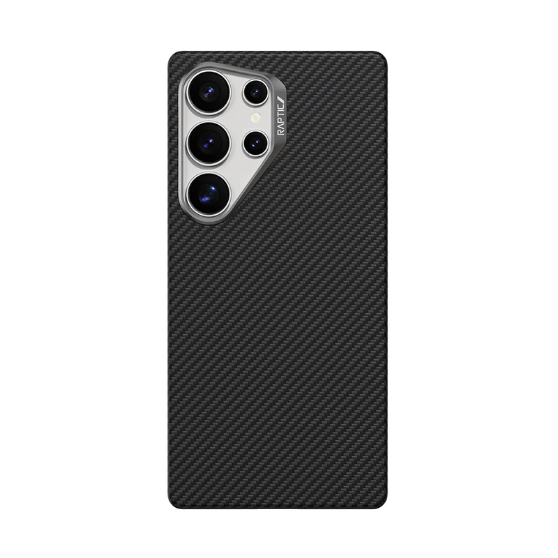 Raptic Samsung Galaxy S25 Ultra Aramid Fiber Siyah Kılıf