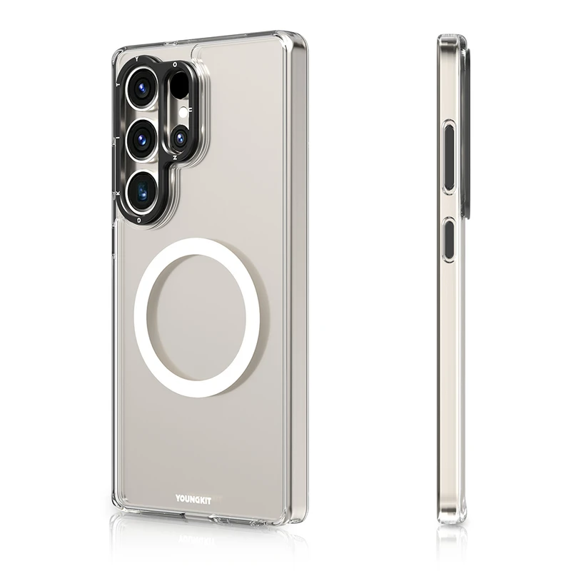 Youngkit Samsung Galaxy S25 Ultra Şeffaf Beyaz Kılıf