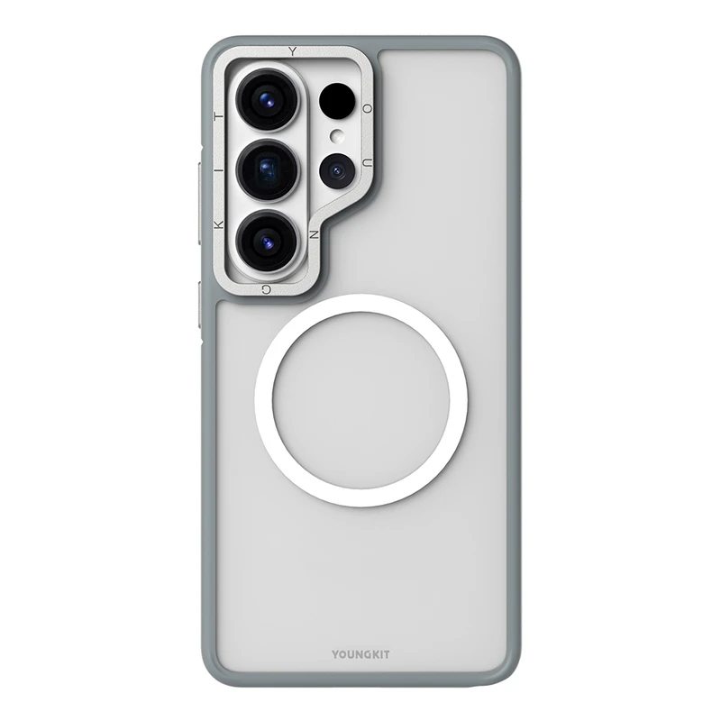 Youngkit Samsung Galaxy S26 Ultra Şeffaf Gri Kılıf