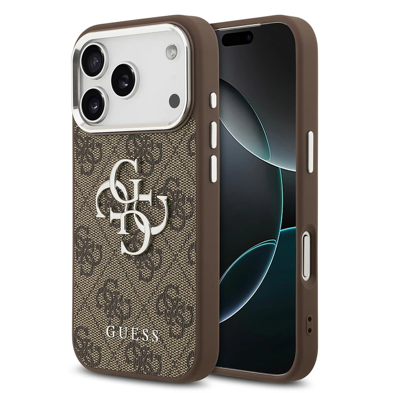 Guess  Iphone 17 pro  case wıth logo brown