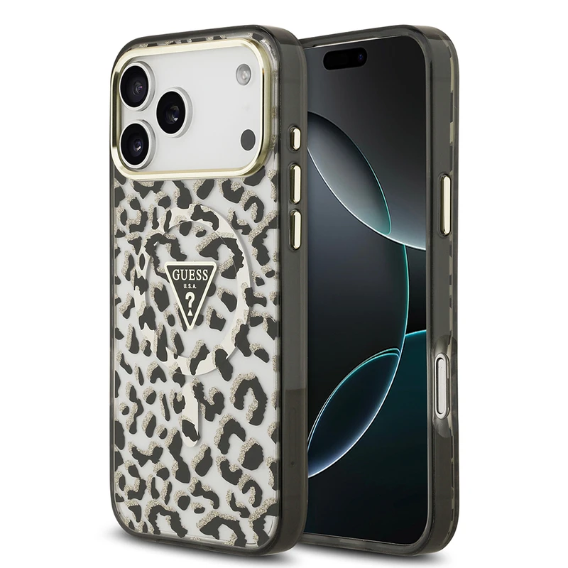 Guess Apple iPhone 17 Pro Max Siyah Şeffaf Kılıf