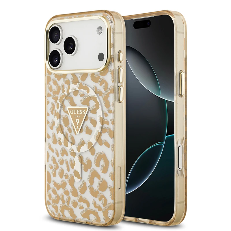 Guess Apple iPhone 17 Pro Max Kahverengi Şeffaf Kılıf