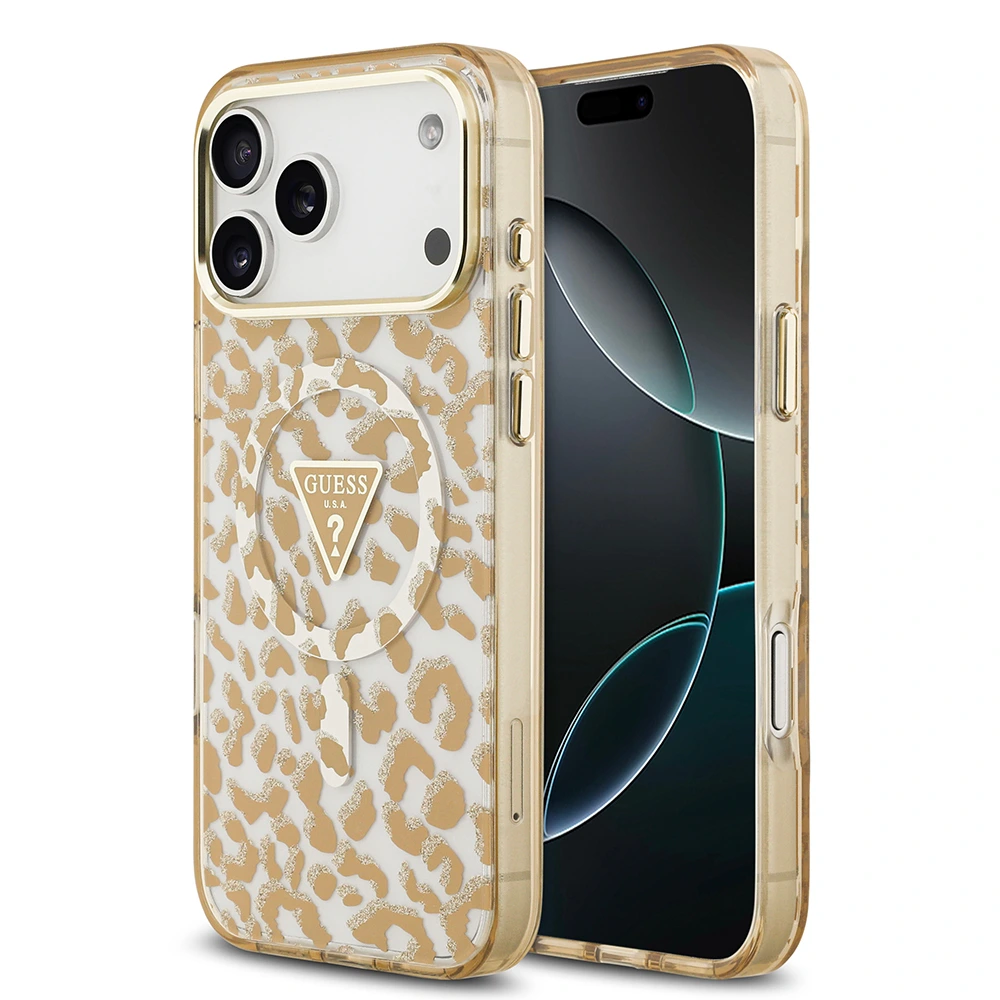 Guess Apple iPhone 17 Pro Max Kahverengi Şeffaf Kılıf