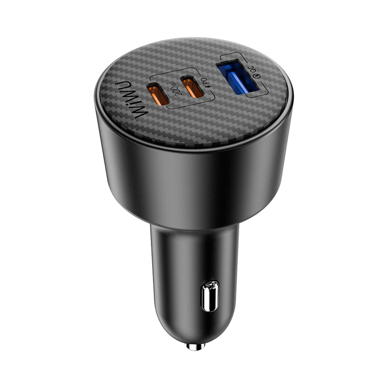 Wiwu Wi-CC026 200W PD Type-C + USB-A Aramid Fiber Siyah Araç Şarj Aleti