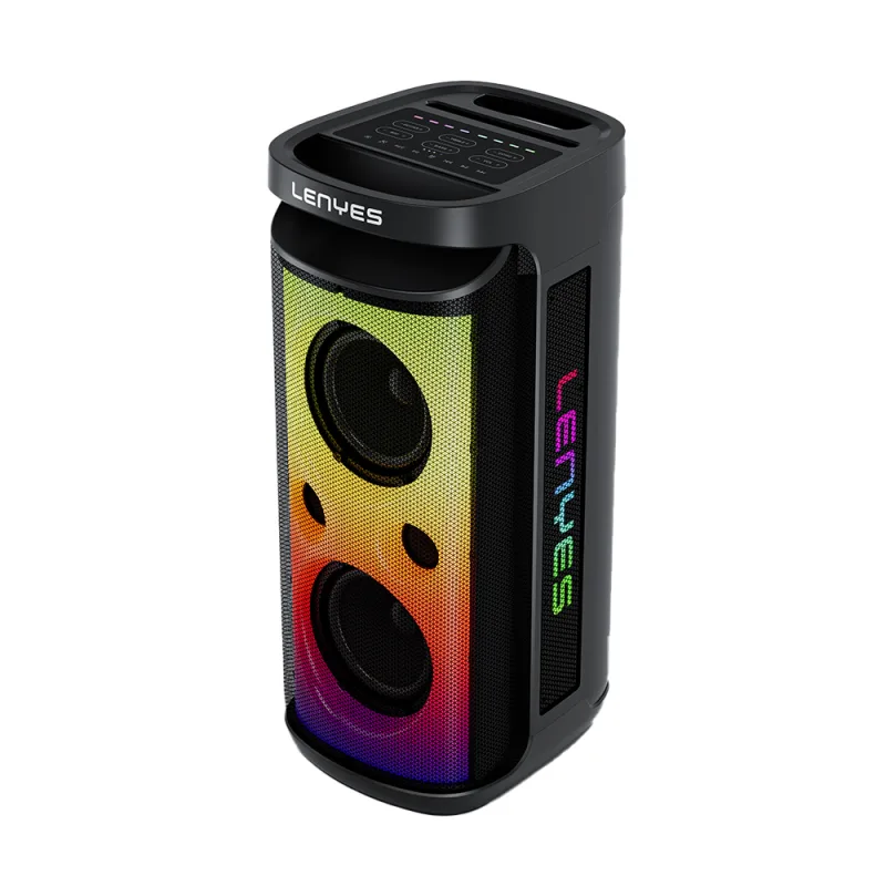 Lenyes S883 360W RGB Işıklı Tekerlekli Karaoke Bluetooth Hoparlör
