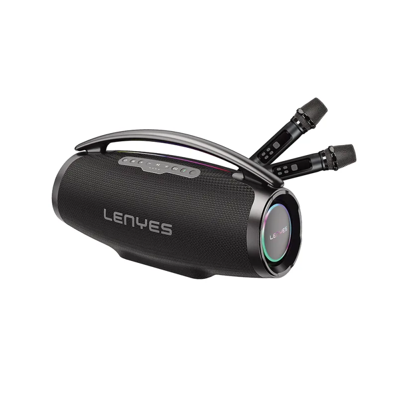 Lenyes Boost X Serisi RGB Işıklı Çift Mikrofonlu 600W Taşınabilir Bluetooth Hoparlör