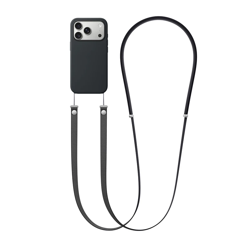Wiwu Crossbody Siyah Telefon Boyun Askısı