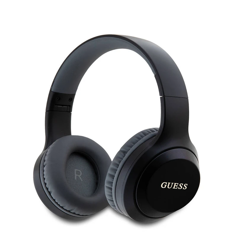 Guess Orjinal Lisanslı Katlanabilir Ayarlanabilir Metal Klasik Logolu Kulak Üstü Siyah Bluetooth Kulaklık