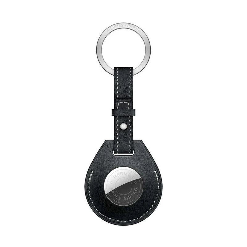 Wiwu Calfskin Keyring for Airtag Black