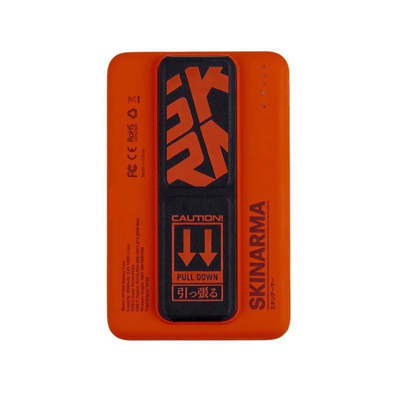 Skinarma 5000mAh 15W Magnetik Hızlı Şarj Turuncu Powerbank