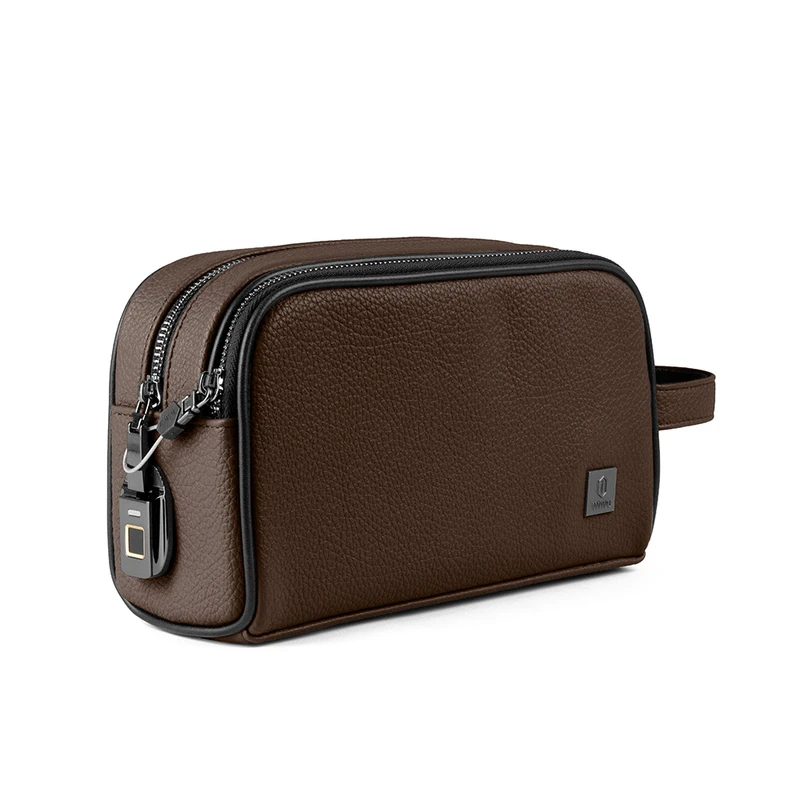 Wiwu Phantom Fingerprint Lock Pouch Pro Koyu Kahverengi Çanta