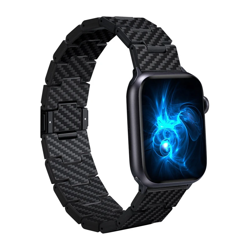 Pitaka Apple Watch Aramid Karbon Fiber Siyah Kordon