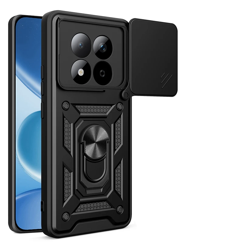 Zore Xiaomi Redmi Note 15 Pro 4G Vega Sürgülü Magnetik Standlı Kılıf