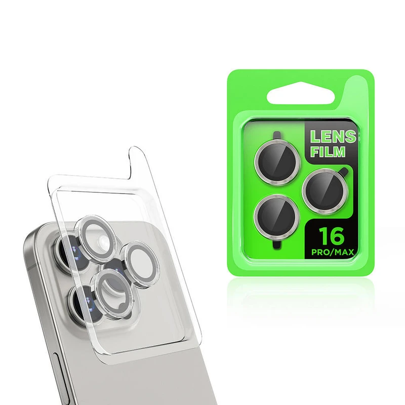 Zore CL-07 Apple iPhone 16 Pro Titanyum Gri Kamera Lens Koruyucu
