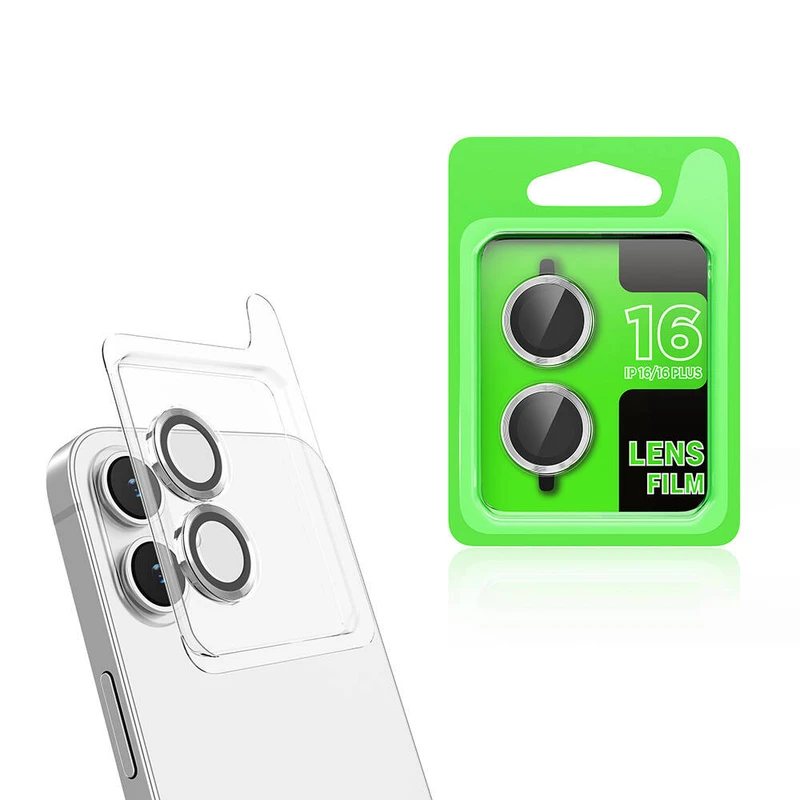 Zore Apple iPhone 16 CL-07 Gümüş Kamera Lens Koruyucu