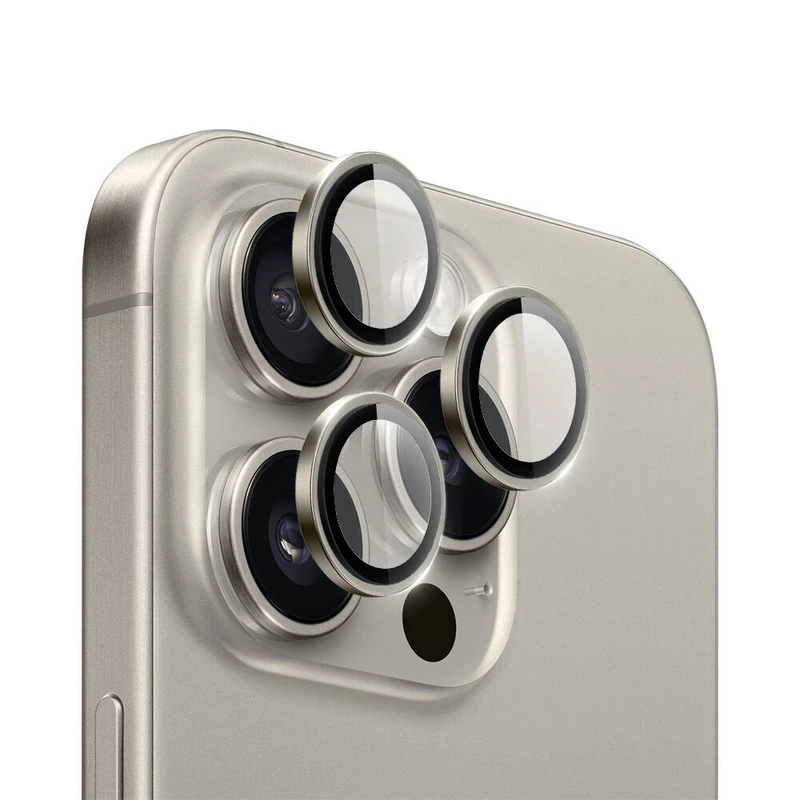 WiWU LG-004 Apple iPhone 16 Pro / 16 Pro Max PVD Lens Guard Metal Kamera Lens Koruyucu