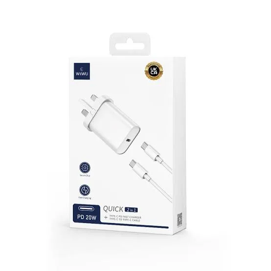 Wiwu Quick 20W UK Girişli Şarj Aleti