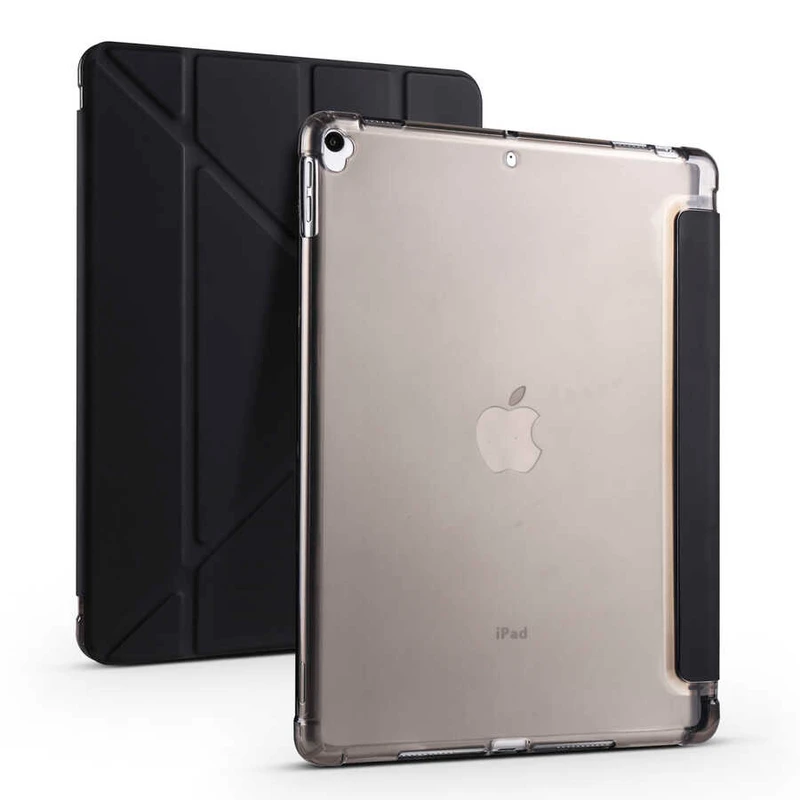 Zore Tri Folding Apple iPad 10.2 2021 9. Nesil Kalem Bölmeli Standlı Kılıf