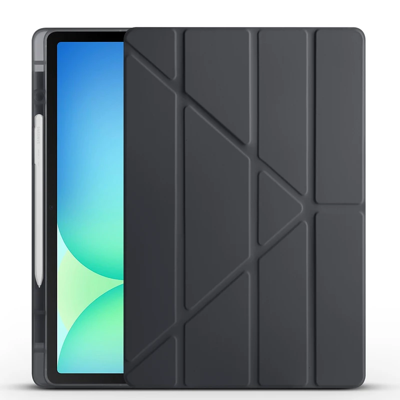 Zore Tri Folding Samsung Galaxy Tab S10 FE Plus Kalem Bölmeli Standlı Kılıf