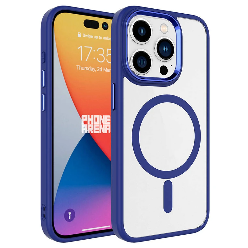 Zore iPhone 15 Pro Krom M-Safe Silikon Kılıf