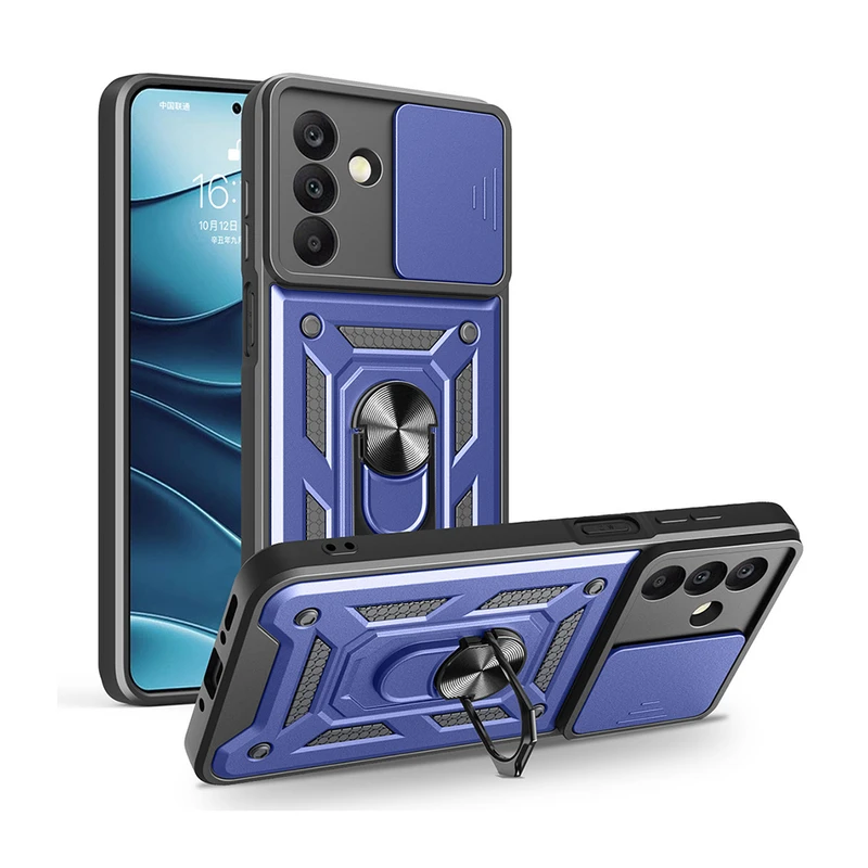 Zore Samsung Galaxy A17 Vega Sürgülü Magnetik Standlı Kılıf