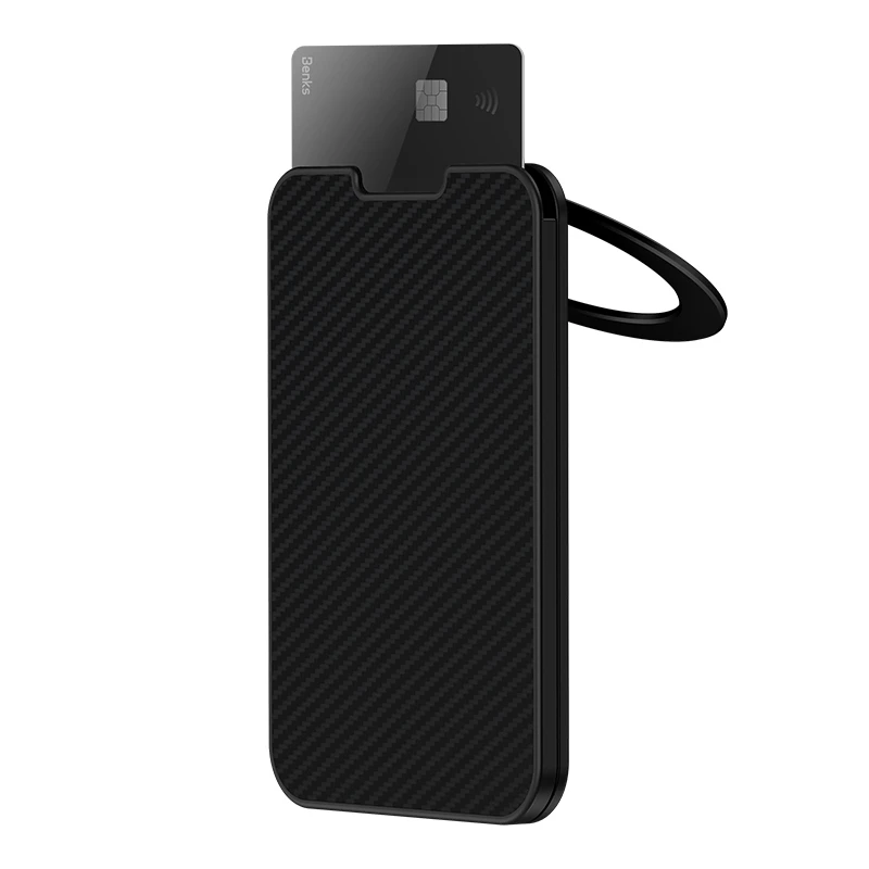 Benks ArmorGo Magnetic Wallet Stand Siyah Kart Cüzdanı