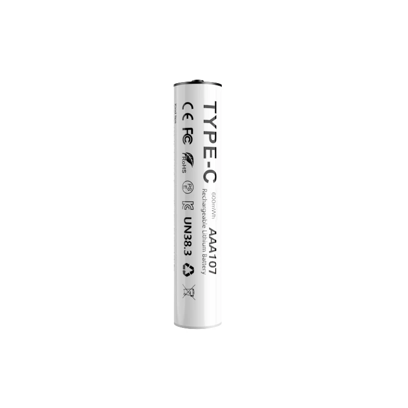Lenyes AAA107 Type-C Portlu Şarj Edilebilir AAA 600mWh Lityum Pil 2'li