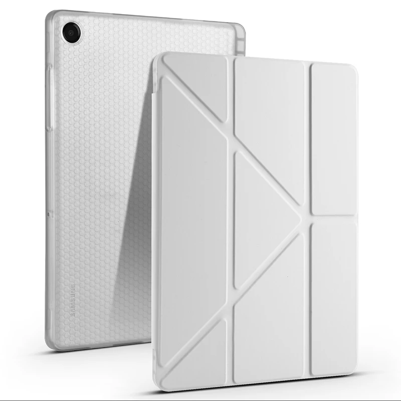 Zore Galaxy Tab A11 Plus Tri Folding Kalem Bölmeli Standlı Kılıf