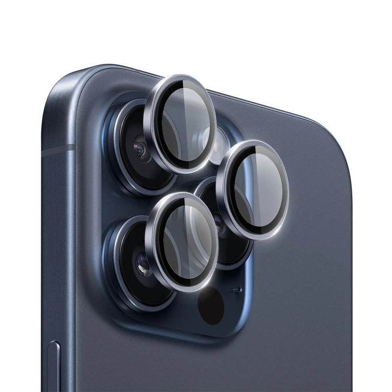Wiwu iPhone 15 Pro LG-004 PVD Lens Guard Metal Kamera Lens Koruyucu