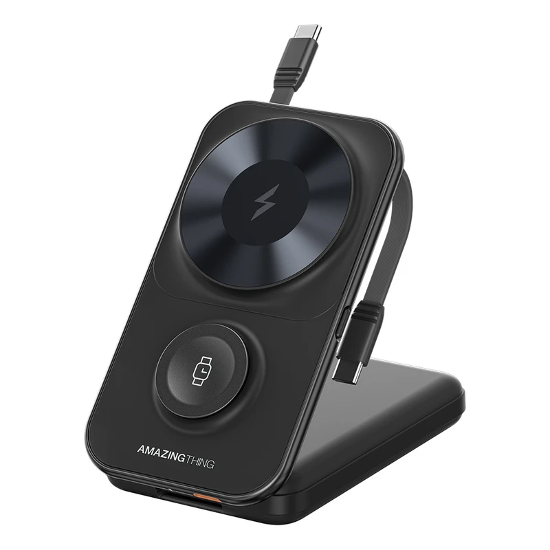 AmazingThing Thunder Pro Mag 6in1 22.5W PD 8000mAh Katlanabilir Standlı Kablosuz Powerbank