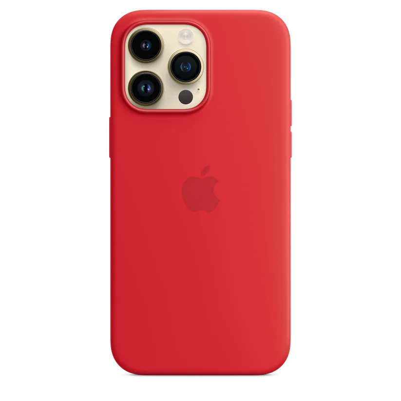 Apple iPhone 14 Pro Max MagSafe Silikon Kırmızı Kılıf