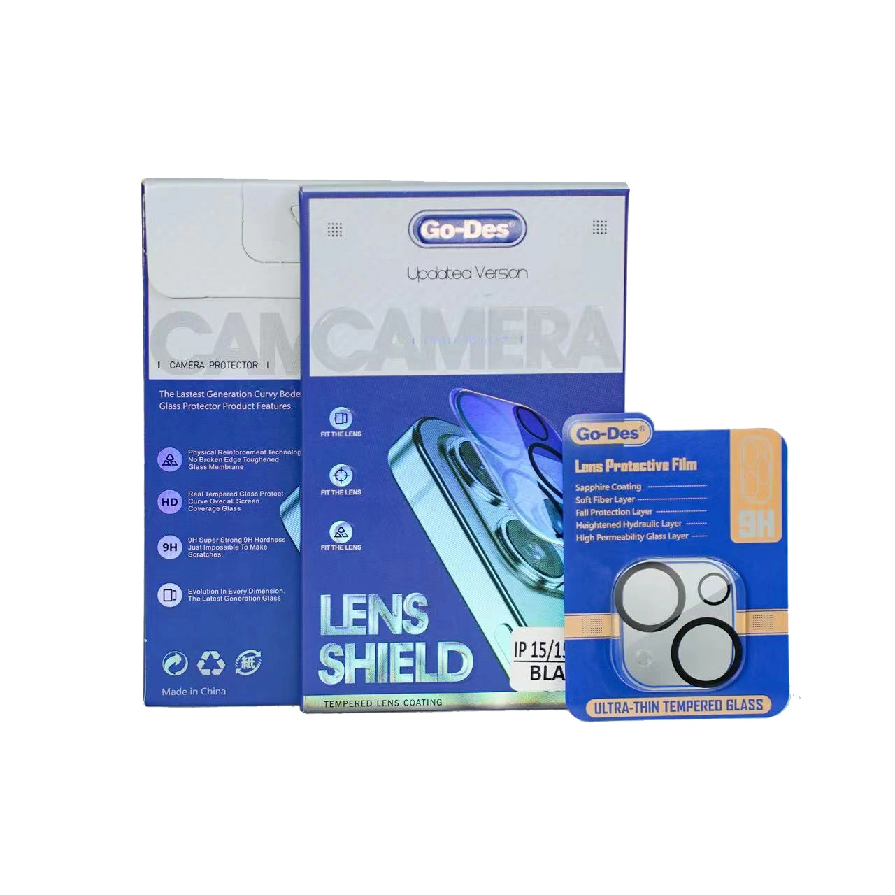 Go Des Lens Shield CL-14 Apple iPhone 15 / 15 Plus Kamera Lens Koruyucu