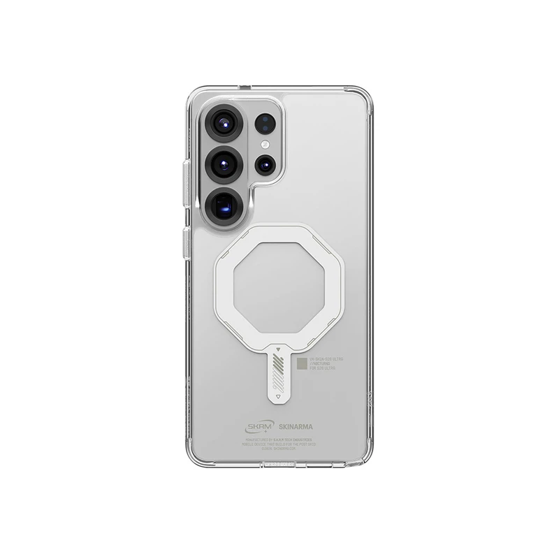 Skinarma Samsung Galaxy S26 Ultra Saido Mag-Charge Nightglow M-Safe Şarj Özellikli Şeffaf Kılıf