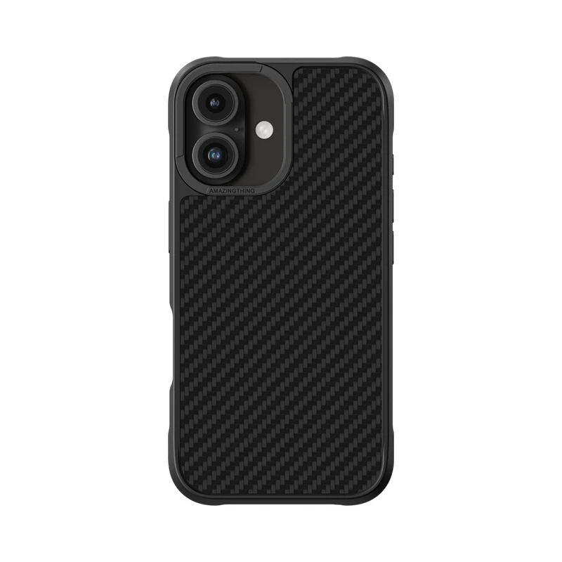 AmazingThing Apple iPhone 16 Titan Max Serisi 1500D Aramid Fiber M-Safe Şarj Özellikli Kılıf